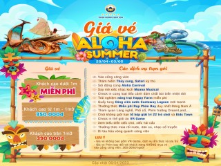 Công viên Thiên Đường Bảo Sơn tổ chức lễ hội Aloha Summer đồng thời ra mắt tổ hợp mới